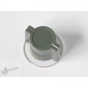 Gray Marconi style Knob, skirted Standard none, Knurled...