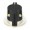 Black Marconi style Knob, skirted 2 x Set screw, 1/4 Shaft hole