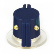 Classic Marconi knob, skirted, dark-blue 2 x Set screw,...