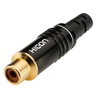 HICON HI-CF06-WHT Cinch RCA 2-Pol goldplated contacts, white coding ring
