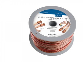 Inakustik Premium LS-Cable 4,0mm 2 x 4,0 mm; Mini coil Transparent 10m
