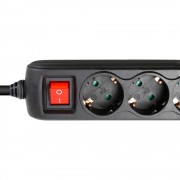 3-Outlet Power Strip With Dual USB Charging Ports And On/Off Switch