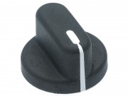 Daka-Ware Two-Shot Skirted Control Knob 1505 Black