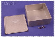 Watertight Diecast Enclosure 125x125x53 mm, Natural Aluminum