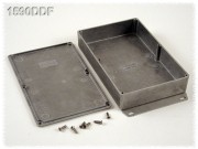 Aluminium Gehuse, Boden mit Montagewinkeln 119x187x33 mm, natur