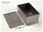Aluminium Gehuse, Boden mit Montagewinkeln 119x187x78 mm, natur