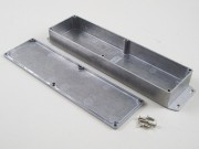 Diecast Enclosure, Flanged Base 71x254x36 mm, Natural Aluminum