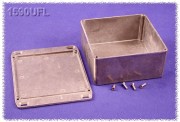 Diecast Enclosure, Flanged Lid 119x119x55 mm, Natural Aluminum