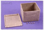 Aluminium Gehuse, Deckel mit Montagewinkeln 119x119x90 mm, natur