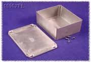 Diecast Enclosure, Flanged Lid 121x145x52 mm, Natural Aluminum