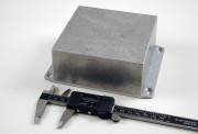 Diecast Enclosure, Flanged Lid 125x125x53 mm, Natural...