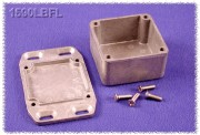 Diecast Enclosure, Flanged Lid 51x51x27 mm, Natural Aluminum