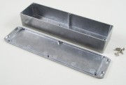 Aluminium Gehuse, Deckel mit Montagewinkeln 71x254x51 mm, natur