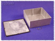 Aluminium Gehuse, wasserdicht 250x250x97 mm, natur