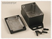 Aluminium Gehuse, wasserdicht, Boden mit Montagewinkeln...