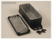 Aluminium Gehuse, wasserdicht, Boden mit Montagewinkeln...