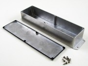 Aluminium Gehuse, wasserdicht, Boden mit Montagewinkeln 71x254x51 mm,...