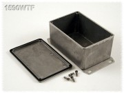Watertight Diecast Enclosure, Flanged Base 80x120x55 mm, Natural Aluminum