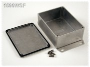 Watertight Diecast Enclosure, Flanged Base 82x110x40 mm, Natural Aluminum