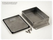 Watertight Diecast Enclosure, Flanged Base 93x119x30 mm, Natural Aluminum