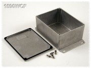 Watertight Diecast Enclosure, Flanged Base 94x120x53 mm, Natural Aluminum