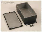 Aluminium Gehuse, wasserdicht, Boden mit Montagewinkeln...