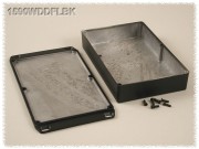 Aluminium Gehuse, wasserdicht, Deckel mit Montagewinkeln...