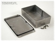 Watertight Diecast Enclosure, Flanged Lid 119x187x52 mm, Natural Aluminum