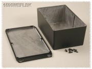 Aluminium Gehuse, wasserdicht, Deckel mit Montagewinkeln...