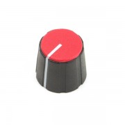 Black British 15mm Collet Knob with line, red cap