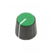 Black British 15mm Collet Knob with line, green cap