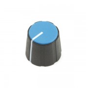 Black British 15mm Collet Knob with line, blue cap