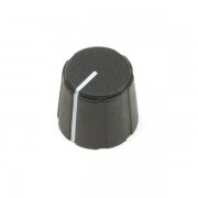 Black British 15mm Collet Knob with line, black cap