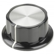 Daka-Ware Bakelite Knob with Aluminum Cap, 45mm