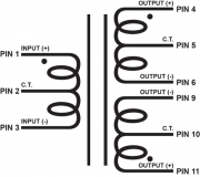 Edcor PCW600/600/600 1:1:1 1/2W balanced or unbalanced tri-filar line...