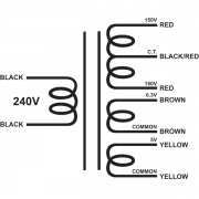 Edcor XPWR196 240V tube power transformer