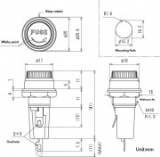Fuseholder B4000 Bulb Panelmount 250V 10A