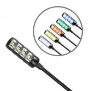 4-pin XLR Gooseneck Light with 4 COB LEDs and selectable colours
