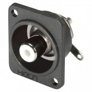 HICON RCA connector, 2-pole, metal, Soldering-female,...