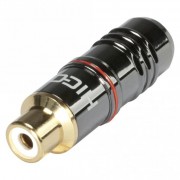 HICON RCA, 2-pole , metal-, Soldering-female connector,...