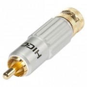HICON RCA, cinch connector CM13, gold plated contacts, black