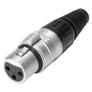 HICON X3CF-V Female XLR Plug silver contacts