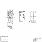 IEC iec power jack - chassis mount with 10a fuse holder, switch, DFS-Clip