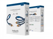 Inakustik Premium Y-Subwoofer Cable Y Sub; Cinch > 2 x Cinch Blau/Silver...