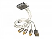 Inakustik Premium iPlug USB-/AV Cable Apple   USB l RCA...