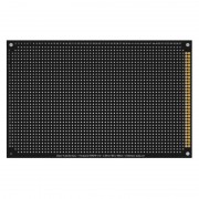 Veroboard 160x100mm 2,54mm, professional, black, gold plated