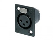 Neutrik NC3FP-B-1 XLR Chassis Connector