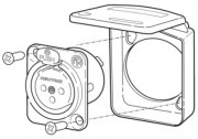 Neutrik SCDX Hinged cover for all D-size chassis connectors
