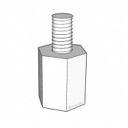 Nylon 6mm Hexagonal PCB Abstandhalter, M3 Gewinde, Female...