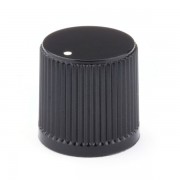 Black Knurled Knob with indicator dot, made in Japan